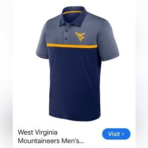 Men’s CSA West Virginia NBA Navy and Gold Polo Shirt size 2xl